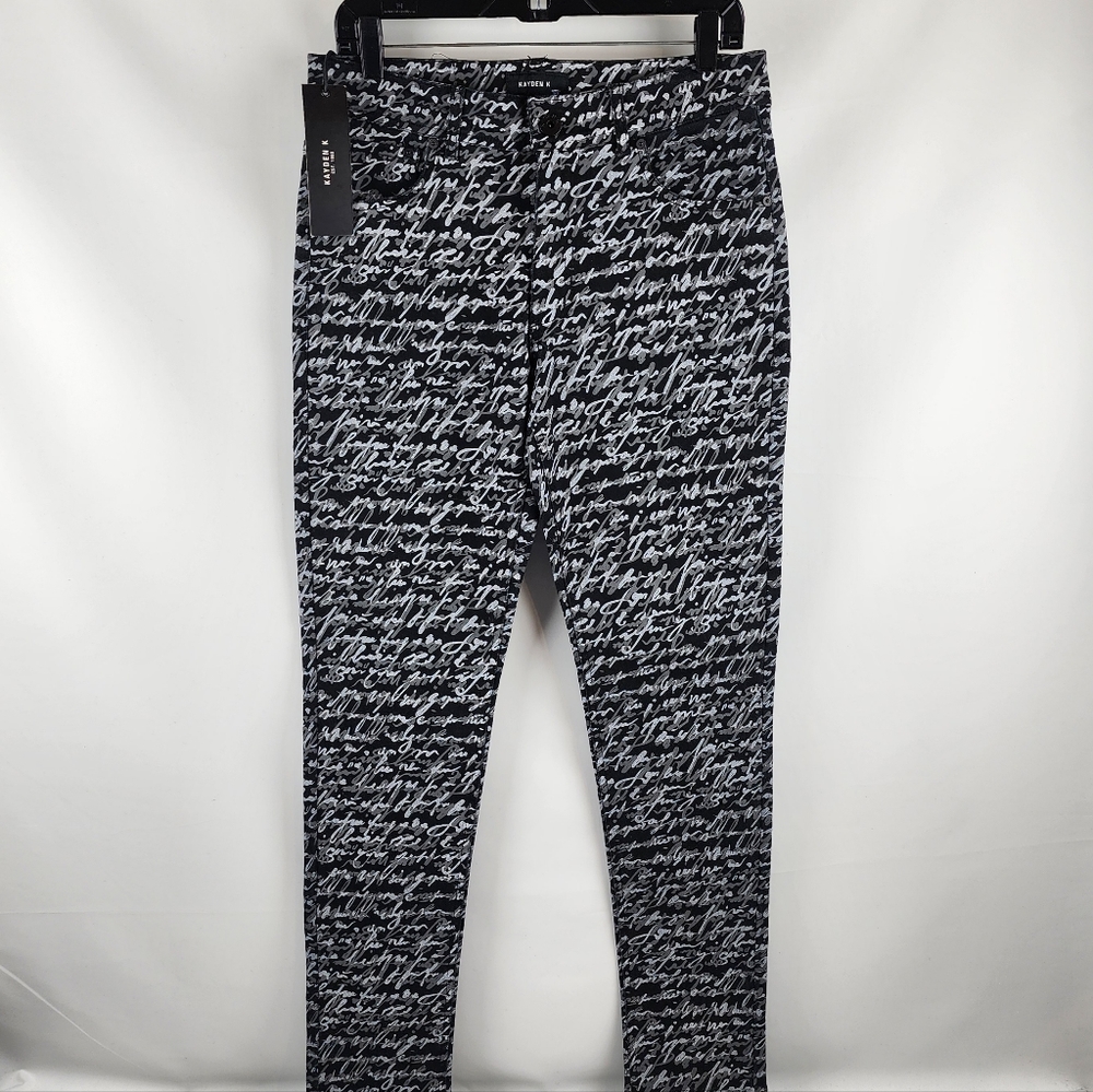 Kayden K Women Skinny Stretch Comfort Jeans Jegging Black Designs Size 30/31 NWT